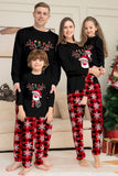 Preto Rena Vermelha Floco de Neve Impressão Natal Família Combinando Pijamas set