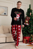 Preto Rena Vermelha Floco de Neve Impressão Natal Família Combinando Pijamas set