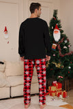 Preto Rena Vermelha Floco de Neve Impressão Natal Família Combinando Pijamas set
