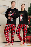 Preto Rena Vermelha Floco de Neve Impressão Natal Família Combinando Pijamas set