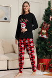 Preto Rena Vermelha Floco de Neve Impressão Natal Família Combinando Pijamas set
