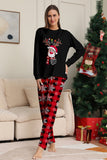 Preto Rena Vermelha Floco de Neve Impressão Natal Família Combinando Pijamas set