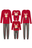 Red Animal Impresso Plaid Natal Família Combinando Pijamas set