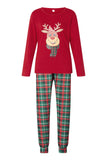 Red Animal Impresso Plaid Natal Família Combinando Pijamas set