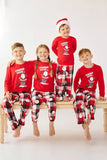 Red Plaid Boneco de Neve Print Natal Família Combinando Pijamas set