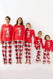 Red Plaid Boneco de Neve Print Natal Família Combinando Pijamas set