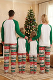 Conjuntos de Pijamas de Família com Estampado de Árvore de Natal Verde de 2 Peças