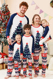 Conjuntos de Pijamas de Família com Estampado de Árvore de Natal Verde de 2 Peças
