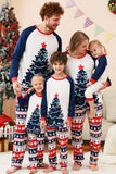 Conjuntos de Pijamas de Família com Estampado de Árvore de Natal Verde de 2 Peças