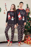 Conjunto de pijamas familiares a condizer, de manga longa e manga longa cinzento escuro
