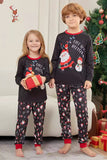 Conjunto de pijamas familiares a condizer, de manga longa e manga longa cinzento escuro