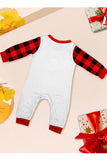 Conjunto de pijamas familiares de manga comprida estampados de Natal preto e vermelho