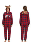Conjunto de pijama familiar a condizer, de manga comprida, manga comprida, xadrez e manga comprida,