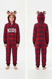 Conjunto de pijama familiar a condizer, de manga comprida, manga comprida, xadrez e manga comprida,
