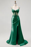 Vestido de Baile Longo com Alças Finas e Apliques em Champanhe