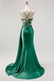Vestido de Baile Longo com Alças Finas e Apliques em Champanhe