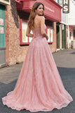 Vestido de baile de baile de sereia com alças finas com blush brilhante e capa