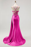 Vestido de Baile Longo com Alças Finas e Apliques em Champanhe
