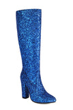 Botas Sparkly Blue High Heel Cowgirl