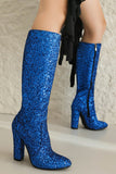 Botas Sparkly Blue High Heel Cowgirl