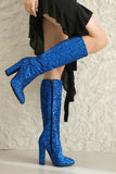 Botas Sparkly Blue High Heel Cowgirl