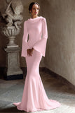 Marfim Sereia Cowl Neck Vestido de Noiva Longo