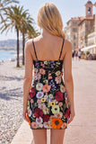Preto Esparguete Correias Bainha Homecoming Vestido com Flores 3D