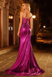 Vestido de Baile Longo Alças Finas Douradas Brilhantes Bordado com Miçangas