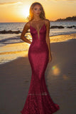 Vestido Longo Cerimónia Prateado Sereia Alças Finas Brilhantes e Lantejoulas
