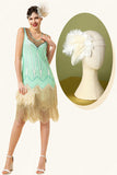 Verde Fringes 1920s Gatsby Com 20s Acessórios Set