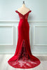 Carregar imagem no visualizador da galeria, Off Shoulder Sequins Mermaid Prom Dress