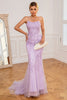 Carregar imagem no visualizador da galeria, Coral Backless Long Prom Dress com Apliques