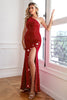 Carregar imagem no visualizador da galeria, Fuchsia Stars Sequins Vestido de baile