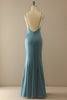 Carregar imagem no visualizador da galeria, Sereia Azul V Long Neck Prom Dress