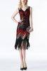 Carregar imagem no visualizador da galeria, Franja de glitter vermelho 1920 Flapper Dress