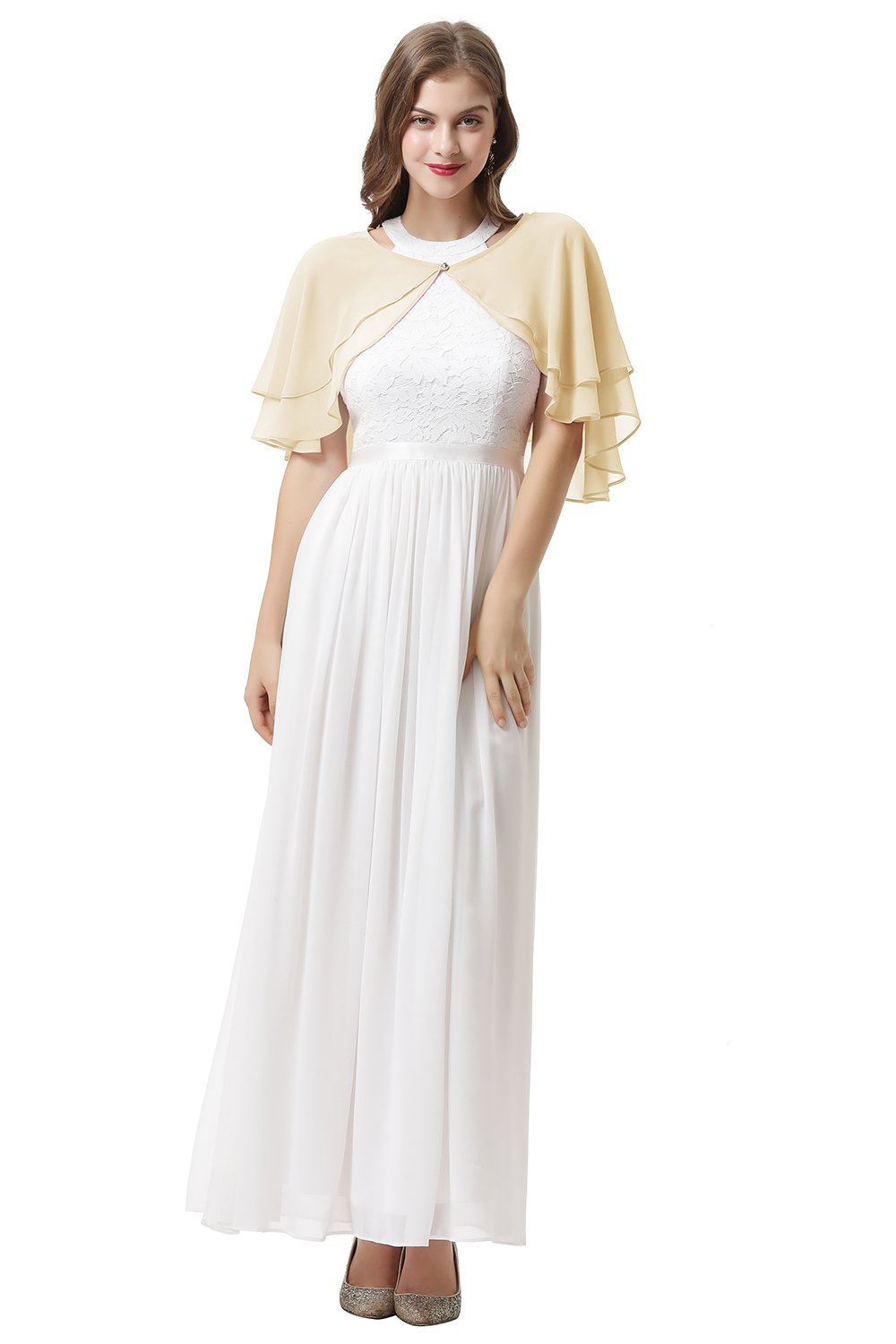 Chiffon Shawls e Wraps para vestido de noite