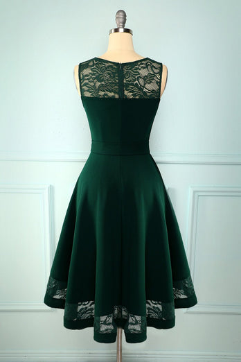 Vestido Verde Escuro Alto Baixo