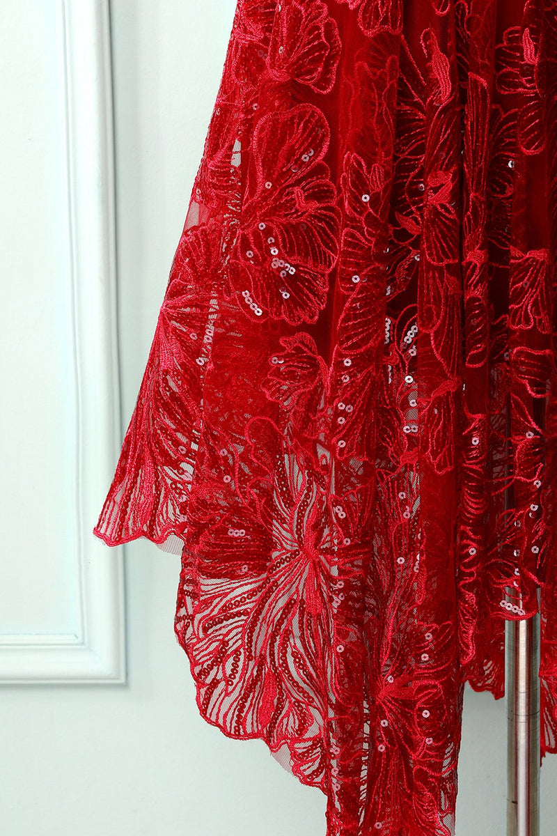 Red Lace Fabric by Casa Collection