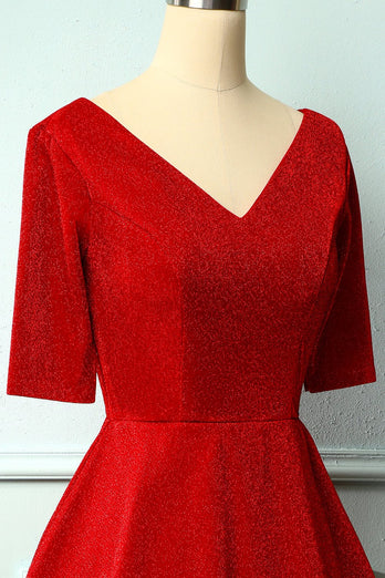 Vestido de veludo vermelho