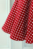 Carregar imagem no visualizador da galeria, Vestido Borgonha com Bolinhas Brancas