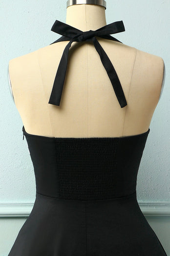 Vestido preto dos anos 50 Rockabilly Pin Up