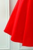Carregar imagem no visualizador da galeria, Vestido vermelho com decote em V sólido