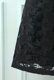 Vestido de renda floral preto