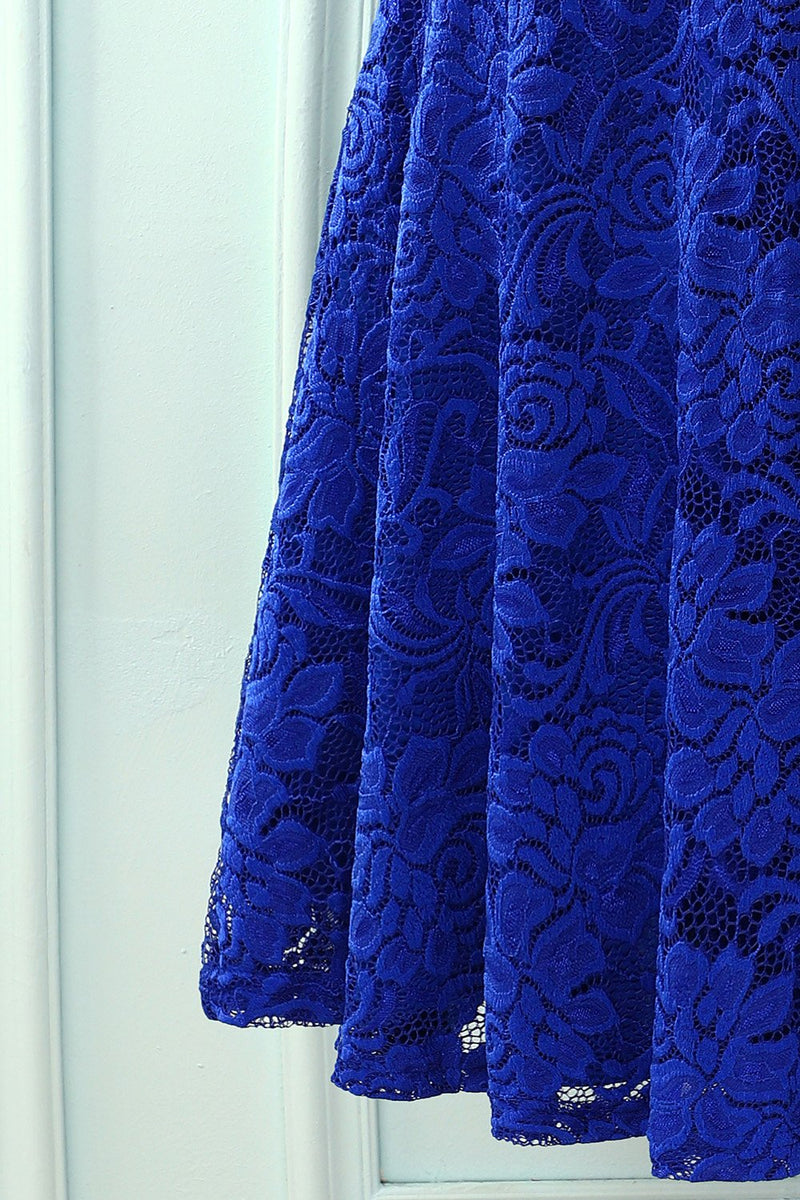 Carregar imagem no visualizador da galeria, Laço Midi com decote em V azul royal