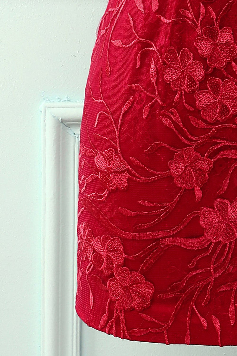 Carregar imagem no visualizador da galeria, Cintas de espaguete vestido vermelho Bodycon