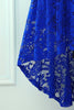 Carregar imagem no visualizador da galeria, Vestido de festa azul de alta baixa renda