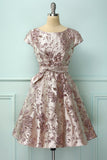 Floral vestido de cetim Flower