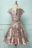 Floral vestido de cetim Flower