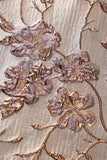 Floral vestido de cetim Flower
