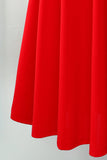 Vestido de gola quadrada vermelha